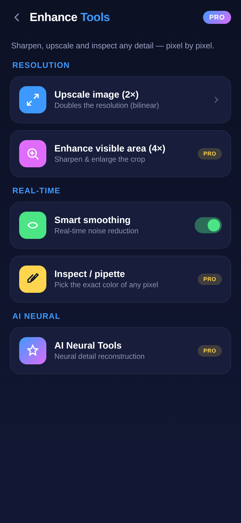 Enhance tools